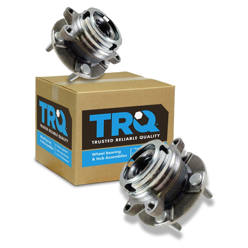 TRQ Front Left and Right Wheel Bearing and Hub Assembly Set 2 Piece Compatible with 2013 Infiniti JX35 19-21 QX50 14-20 QX60 07-09 Nissan Altima SE 10-12 Altima 13-18 Altima 09-14 Maxima 16-20 Maxima - Image 1